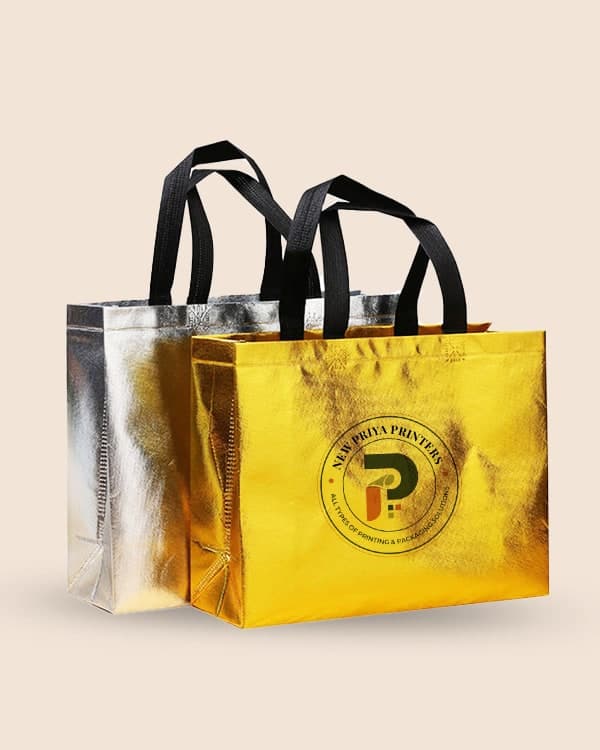 Gold and silver laminated non woven bags